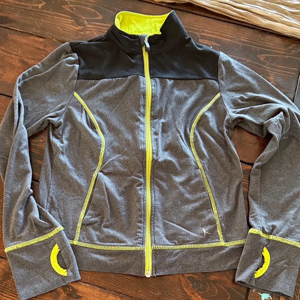 Danskin Now Gray and Yellow Kids Sweater
